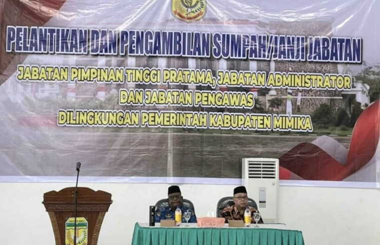 Beberapa Pejabat Lingkup Pemda Mimika Diganti, Ini Daftarnya