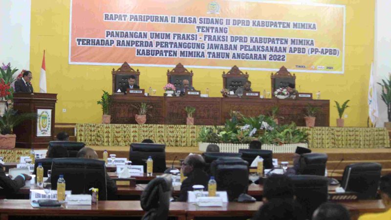 Tujuh Fraksi DPRD Mimika Apresiasi Capaian WTP, Namun Sejumlah Catatan Juga  Disampaikan