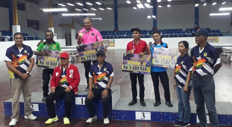 9 Ball Open Tournament Biliar Resmi Ditutup, Rocky Pattinama Sabet Juara Satu Kategori Umum