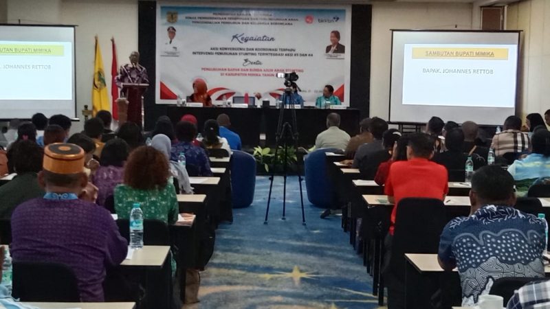 Target Turunkan Angka Stunting, Pemkab Mimika Kukuhkan Bapak dan Bunda Asuh Anak  Stunting