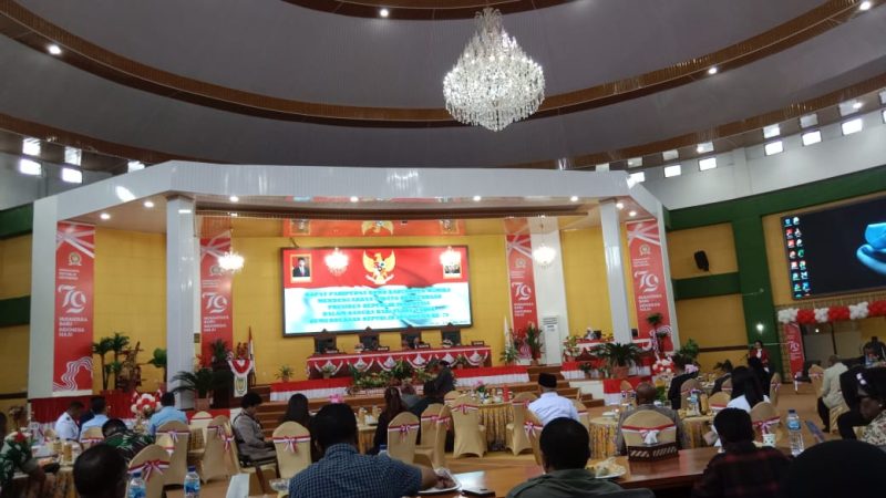 DPRD  Mimika Gelar Paripurna Mendengarkan Pidato Kenegaraan Presiden RI Dalam Rangka HUT Kemerdekaan RI ke- 79 Tahun