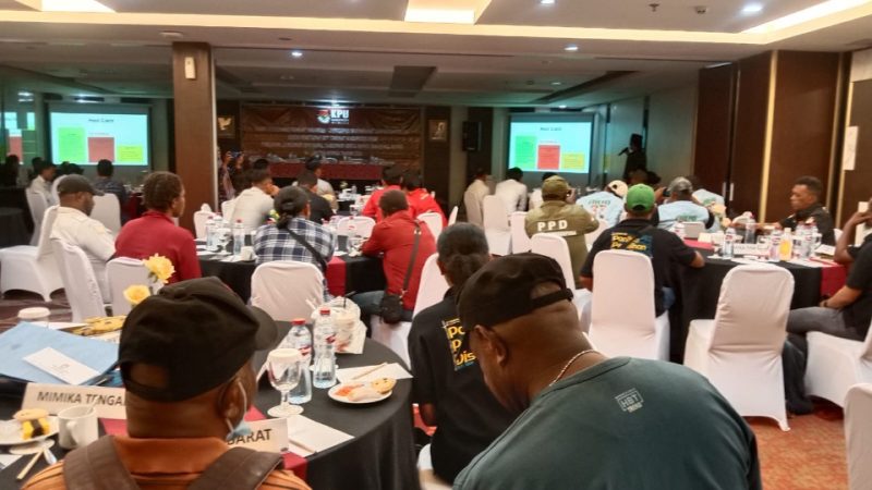 KPU Mimika Gelar Rakor Terkait Tanggapan Masyarakat dan Rekapitulasi