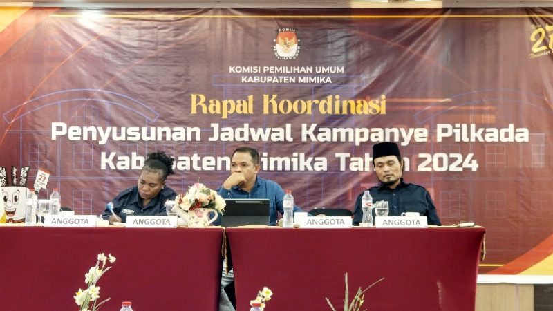 KPU Mimika Gelar Rakor Jadwal Kampanye Pilkada 2024, Cek Hasilnya