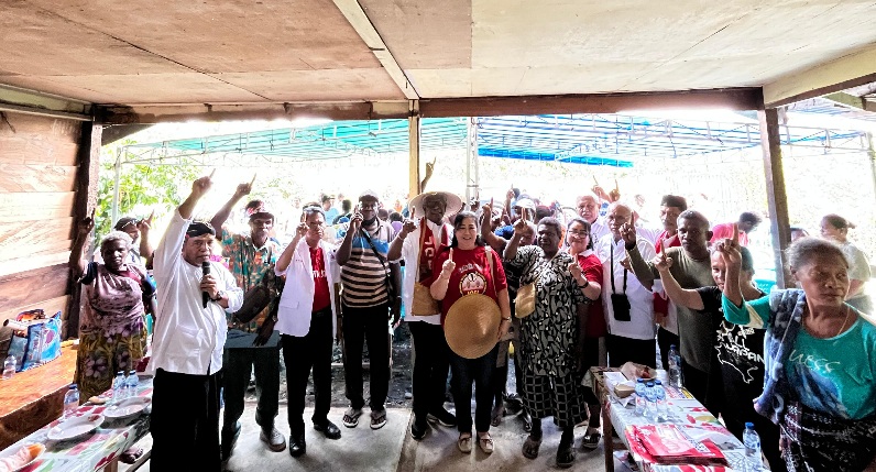 Petani di SP 1 Komitmen Menangkan JOEL, Johannes Rettob : Petani Menjadi Salah Satu Program Prioritas Kami