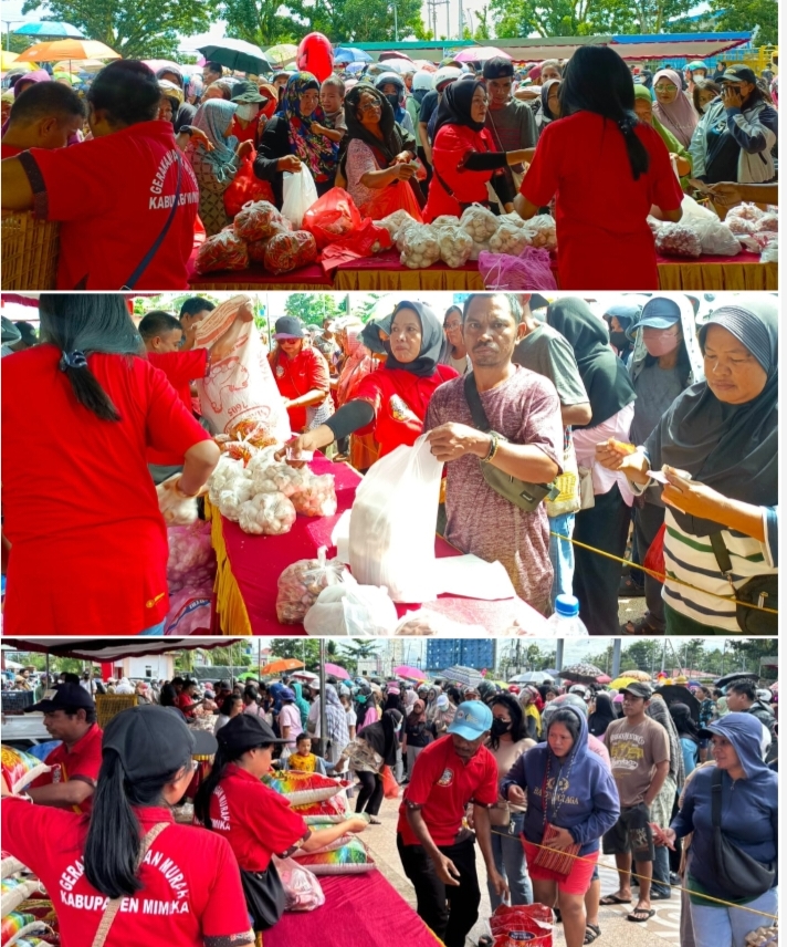 Tekan Laju Inflasi, Pemkab Mimika Adakan Gerakan Pangan Murah 
