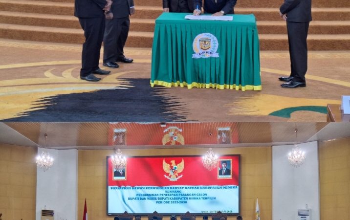 DPRK Mimika Gelar Paripurna Penetapan Bupati dan Wakil Bupati Terpilih