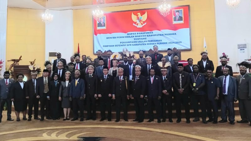 DPRK Mimika Sampaikan Usulan Peresmian Pimpinan Defenitif dalam Paripurna