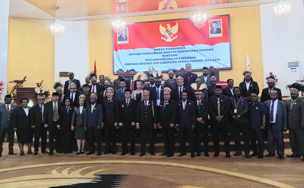 DPRK Mimika Sampaikan Usulan Peresmian Pimpinan Defenitif dalam Paripurna