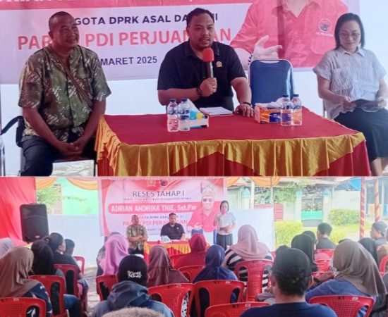 Reses di Kelurahan Otomona, Warga Sampaikan Sejumlah Aspirasi ke Legislator Dapil III, Adrian Thie