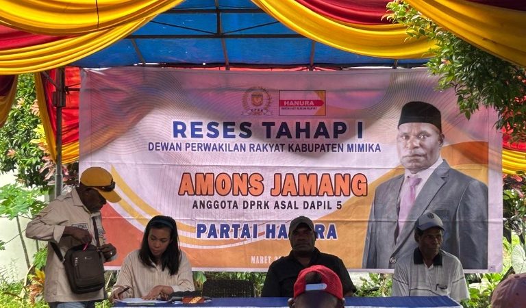 Gelar Reses di Dapil 5, Politisi Hanura DPRK Mimika, Amons Jamang Tampung Ragam Aspirasi dari Tiga Titik 