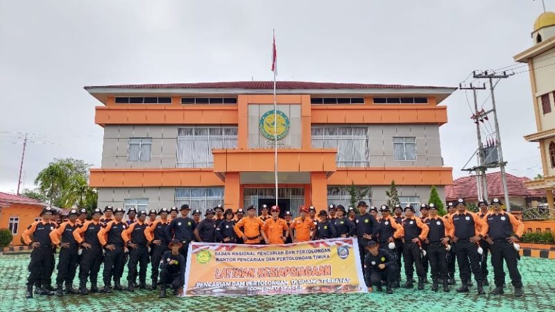 SAR Timika Laksanakan Latihan Kesiapsiagaan Pencarian dan Pertolongan di Ruang Terbatas