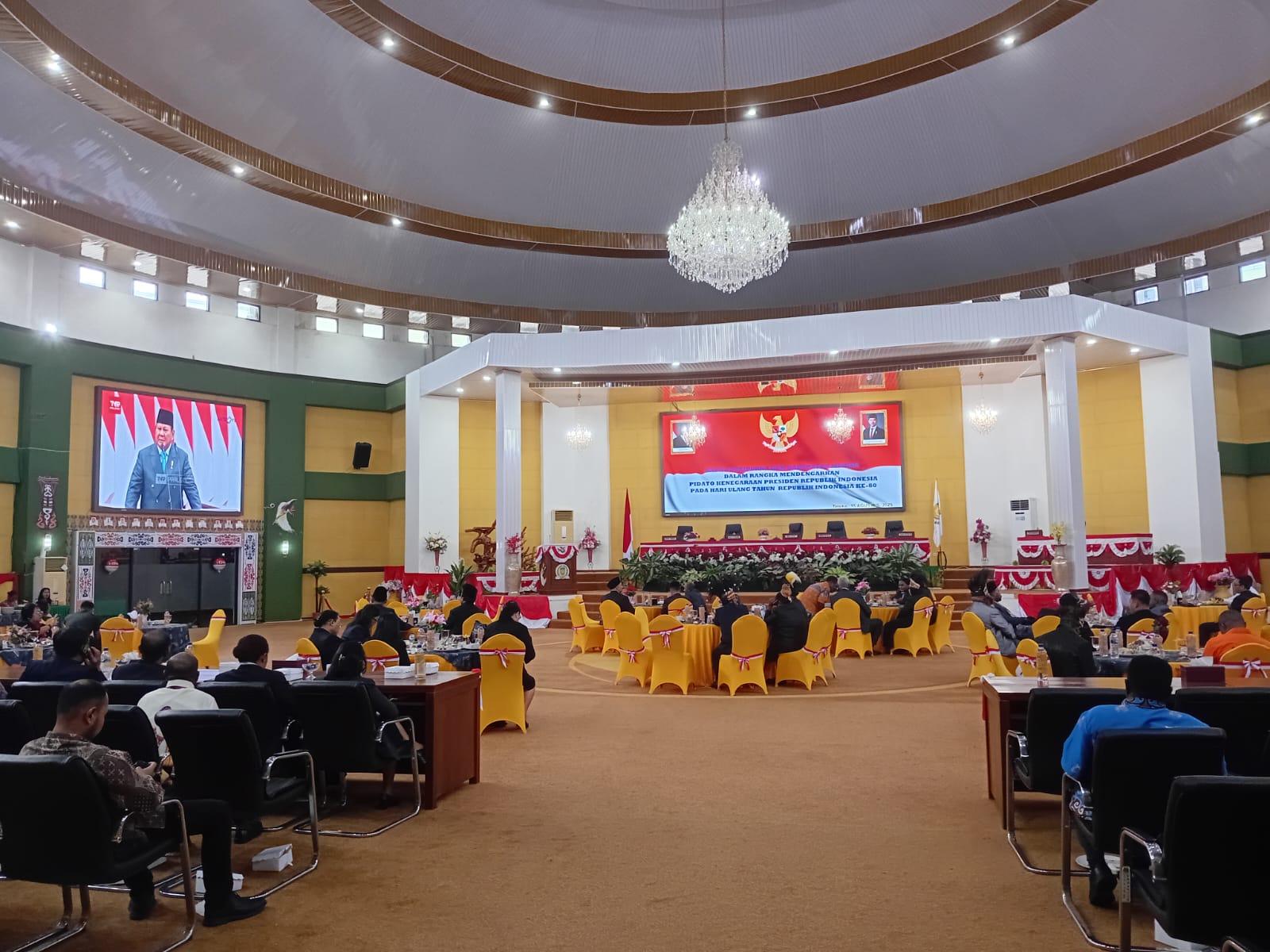 DPRK Mimika Gelar Paripurna Mendengarkan Pidato Kenegaraan Presiden RI Dalam Rangka HUT Kemerdekaan RI ke- 80 Tahun