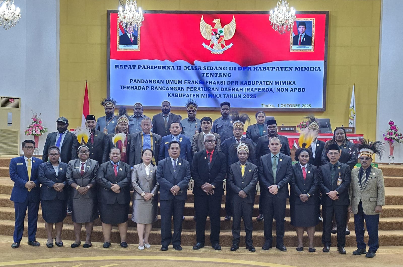 Raperda Pengendalian dan Pengawasan Minuman Beralkohol Jadi Sorotan Dalam Rapat Paripurna II Masa Sidang III DPRK Mimika