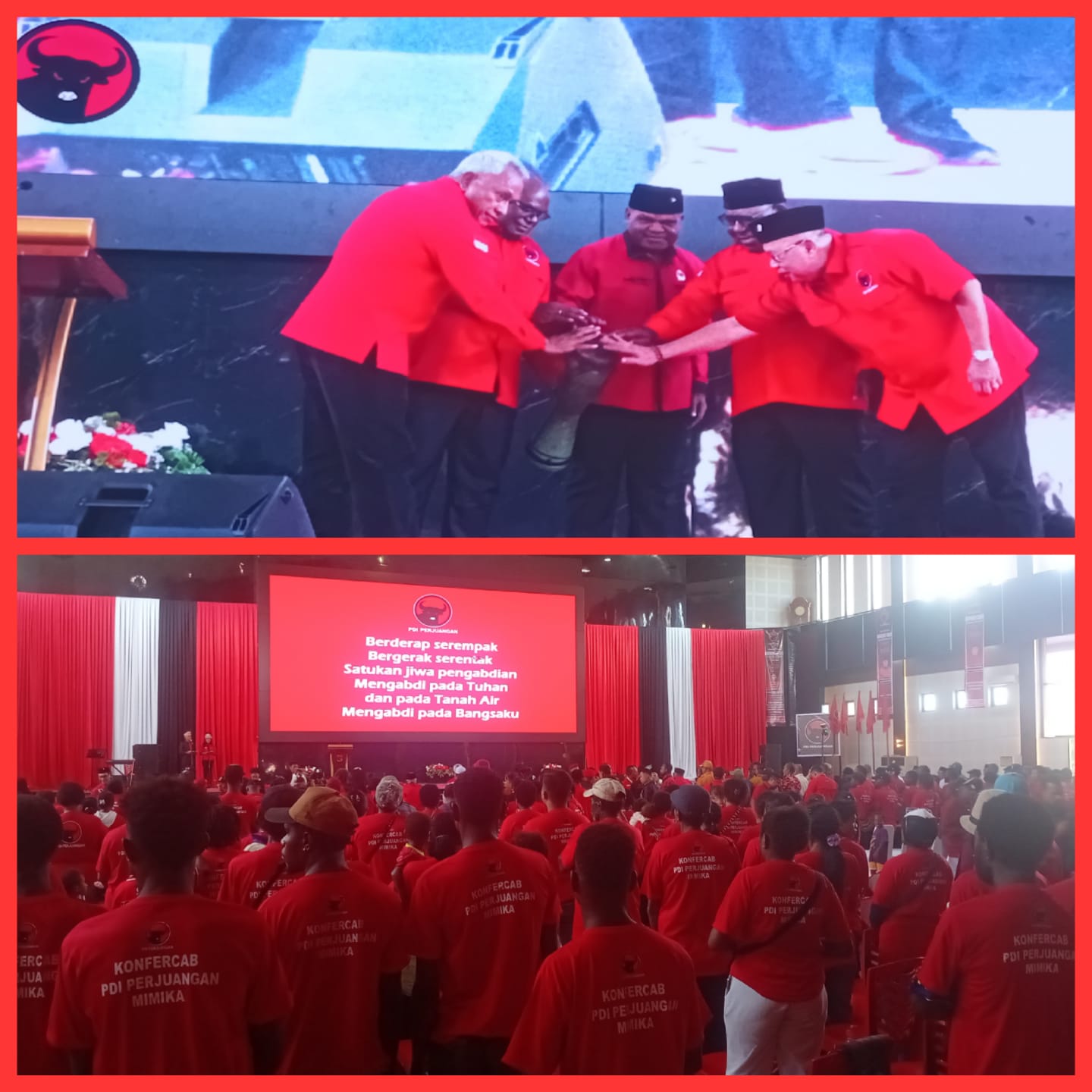 Buka Konfercab PDI Perjuangan Mimika, Komarudin Watubun Sampaikan Tiga Pesan Ketua Umum