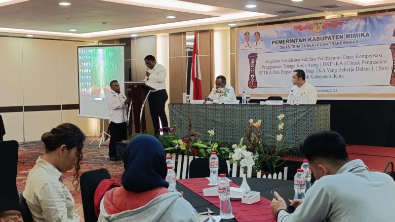 Pemkab Mimika Dorong Kepatuhan Regulasi TKA lewat Sosialisasi DKPTKA dan RPTKA