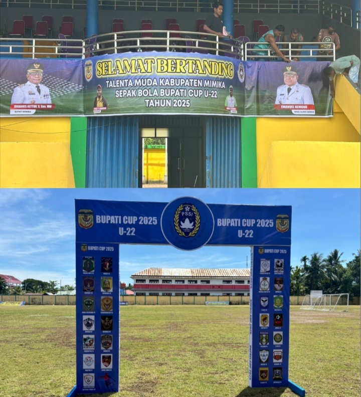 Jangan Lewatkan! Turnamen Sepak Bola U-22 Piala Bupati Mimika 2025 Resmi Dimulai Sore Ini
