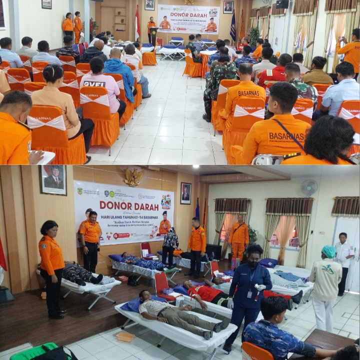 Sambut HUT Basarnas ke-54, SAR Timika Gelar Aksi Donor Darah