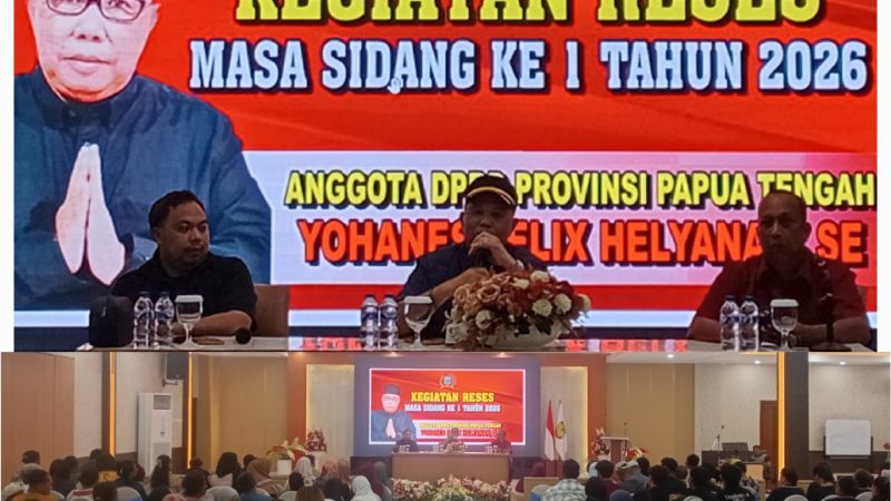 Gelar Reses Tahap I Tahun 2026, Anggota DPR Provinsi Papua Tengah Jhon Thie Serap Aspirasi Warga Mimika