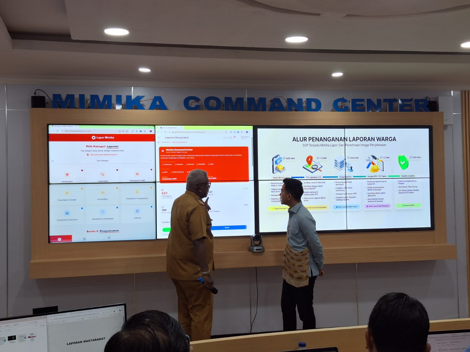 Wapres Gibran Tinjau Command Center Mimika, Tekankan Respons Cepat Layanan Aduan Warga