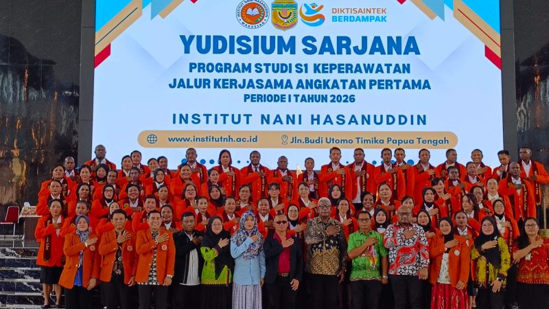 Cetak Tenaga Medis Baru, 66 Mahasiswa Keperawatan di Kabupaten Mimika Lulus Yudisium