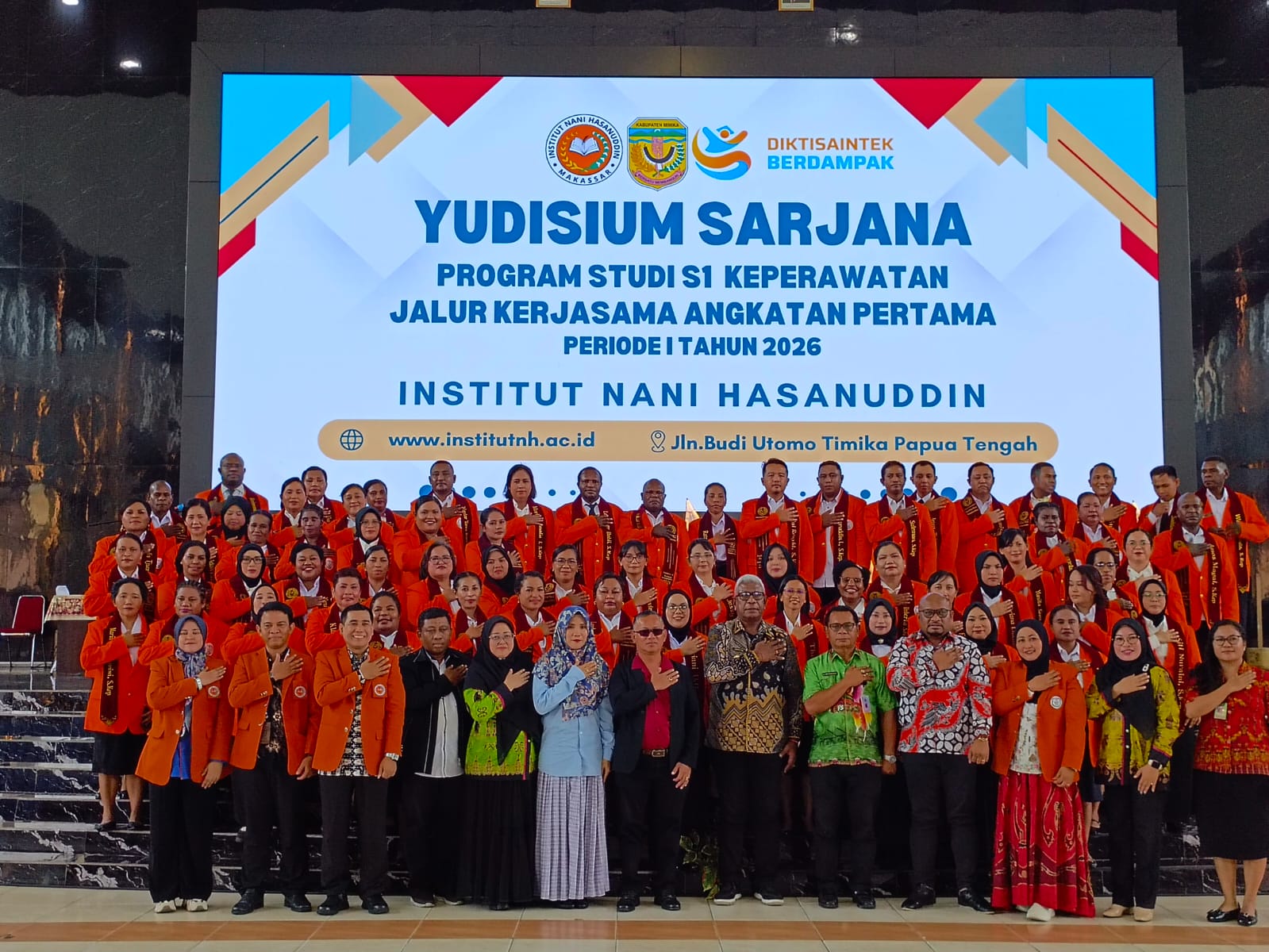 Cetak Tenaga Medis Baru, 66 Mahasiswa Keperawatan di Kabupaten Mimika Lulus Yudisium