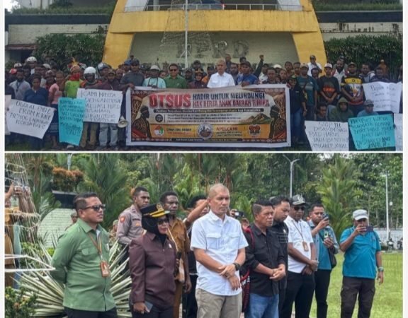 Bawa Aspirasi Pencaker, APELCAMI Layangkan 10 Poin Tuntutan ke DPRK Mimika