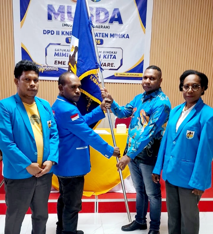 Rafael Taorekeyau Terpilih Sebagai Ketua KNPI Kabupaten Mimika Periode 2026-2029