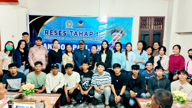Anggota DPRK Mimika Anton Pali Gelar Reses Tahap II Bersama Pemuda di Daerah Pemilihan I