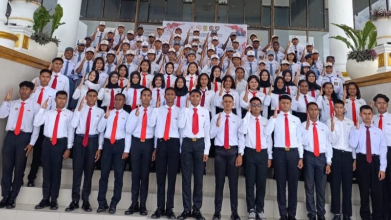 Persiapan HUT RI Ke-81, Bakesbangpol Mimika Matangkan Calon Paskibraka Lewat Pelatihan Intensif
