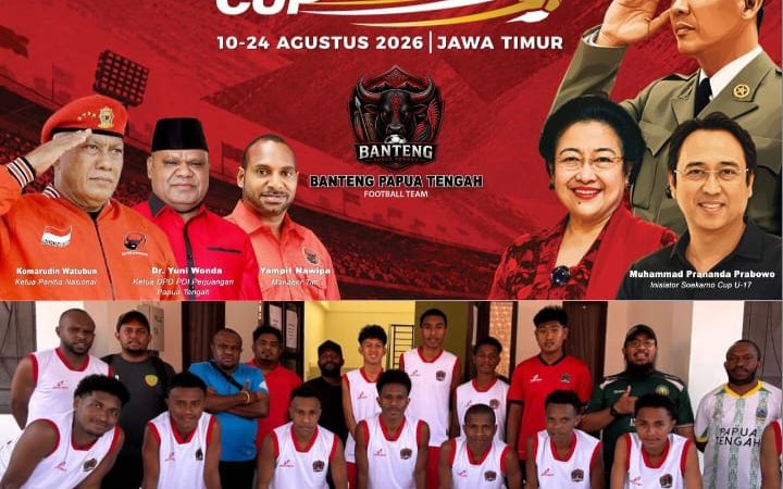 Dari Mimika ke Soekarno Cup 2026: DPC PDI Perjuangan Mimika Kirim Empat Talenta Muda Perkuat Banteng FC Papua Tengah