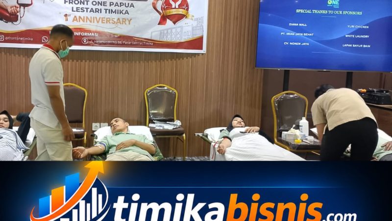 Rayakan Setahun Beroperasi, Hotel Front One Timika Gelar Donor Darah