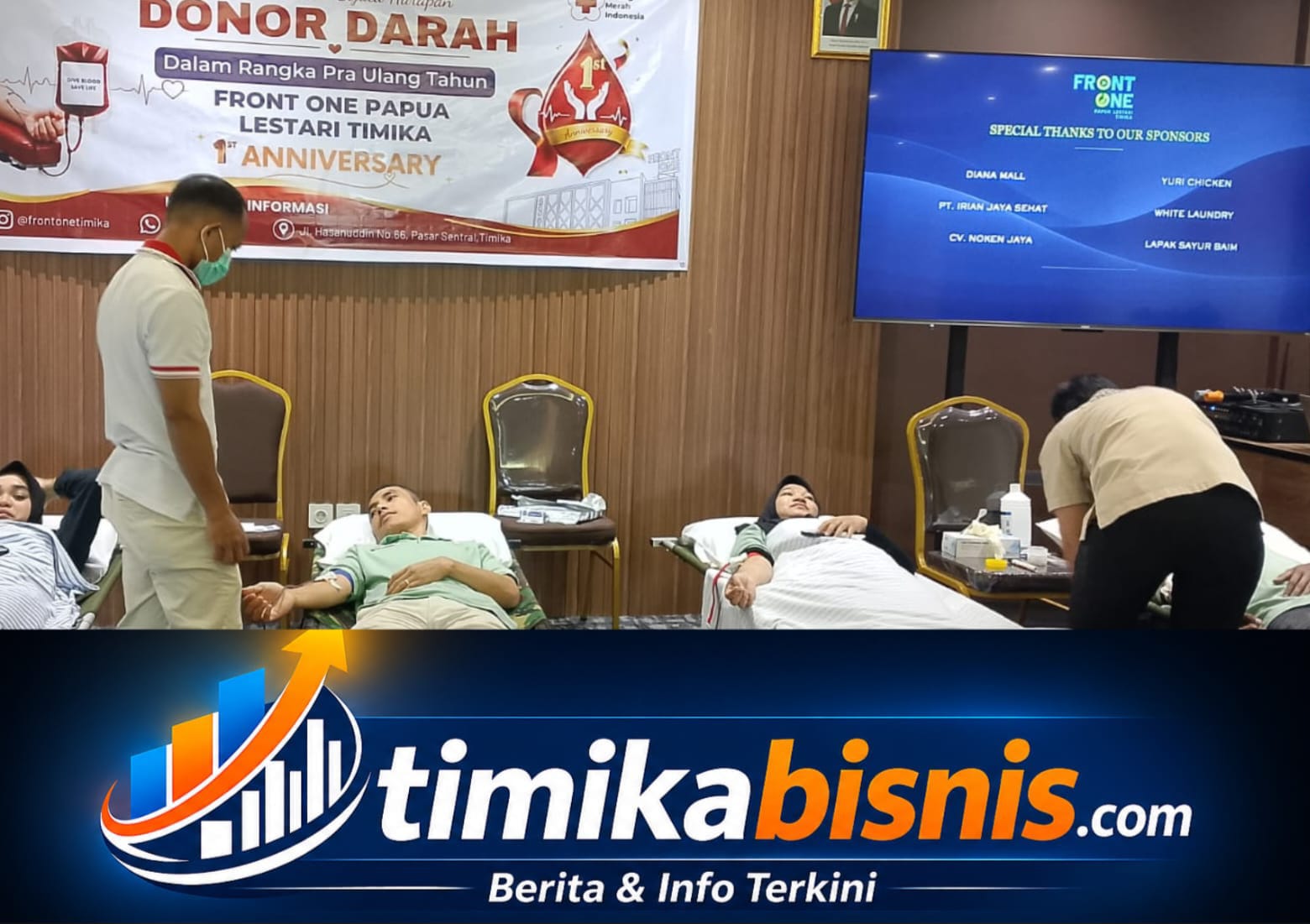 Rayakan Setahun Beroperasi, Hotel Front One Timika Gelar Donor Darah
