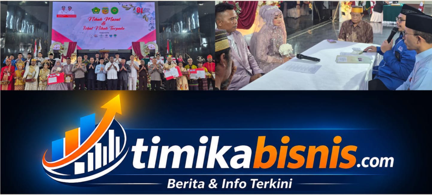 Sambut HUT RI ke-81, Disdukcapil Mimika Fasilitasi Nikah Massal dan Itsbat Nikah bagi 103 Pasangan