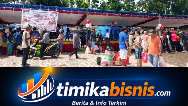 Gerakan Pangan Murah Semarakkan HUT Ke-81 RI, Warga Mimika Antusias Berburu Kebutuhan Pokok