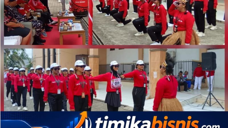Jurnalis Perempuan Mimika Kobarkan Semangat Nasionalisme di Gerak Jalan Kreasi HUT ke-81 RI