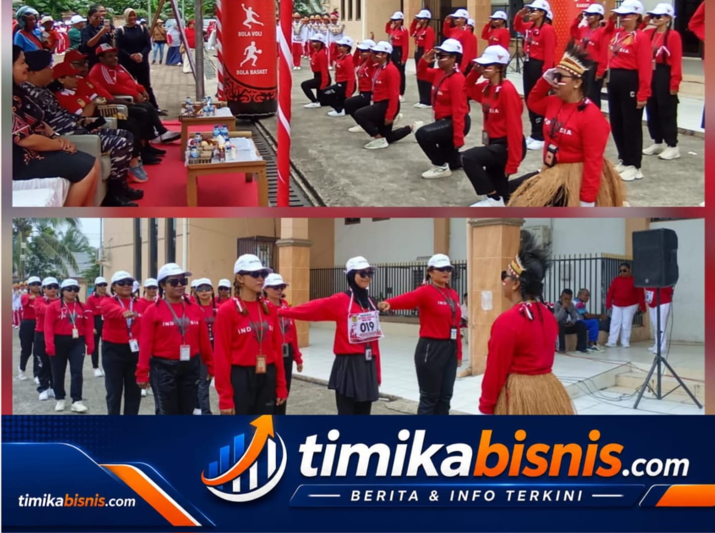Jurnalis Perempuan Mimika Kobarkan Semangat Nasionalisme di Gerak Jalan Kreasi HUT ke-81 RI