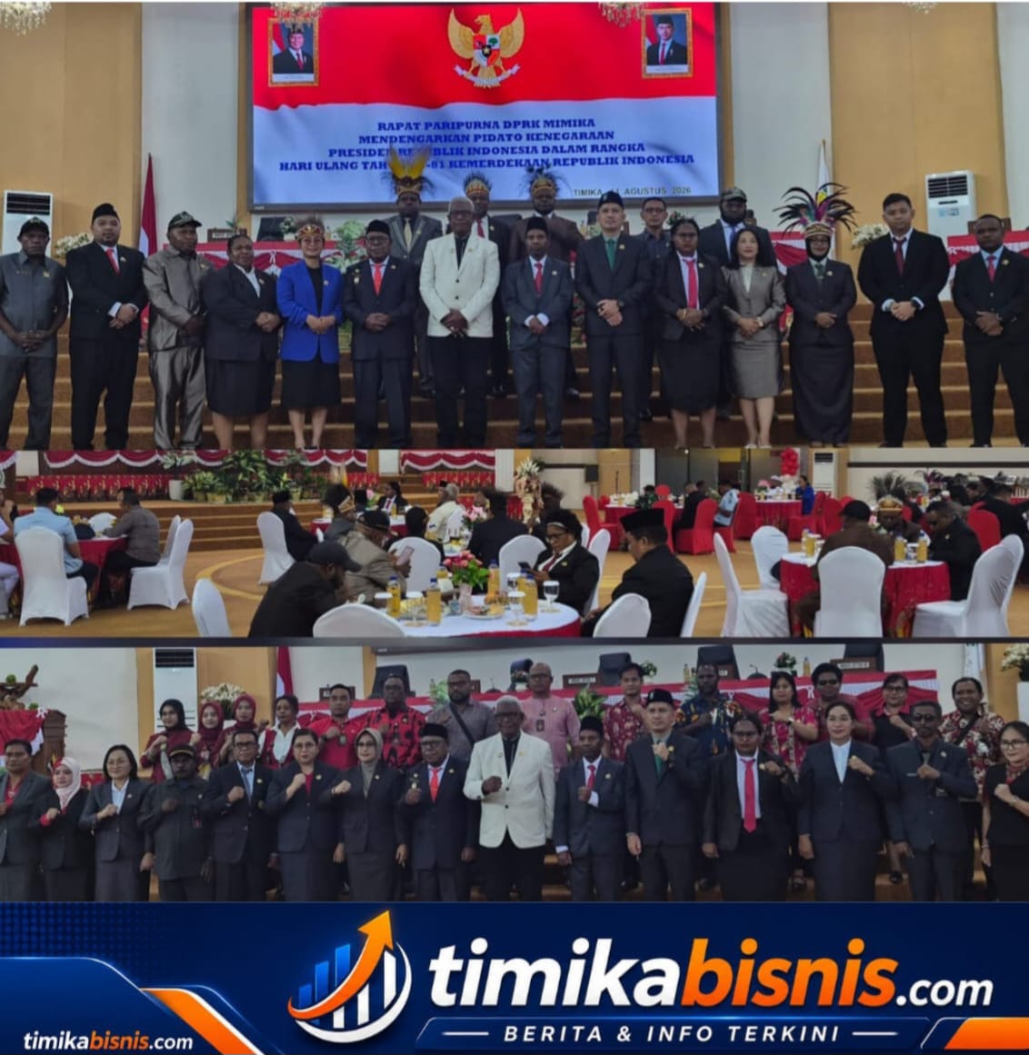 DPRK Mimika Gelar Rapat Paripurna Dengarkan Pidato Kenegaraan Presiden Jelang HUT ke-81 RI