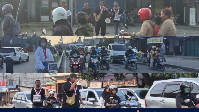 Saat Flores Menghadapi Musibah, GMNI Mimika Terketuk Hati Turun ke Jalan Menggalang Harapan untuk Korban Gempa
