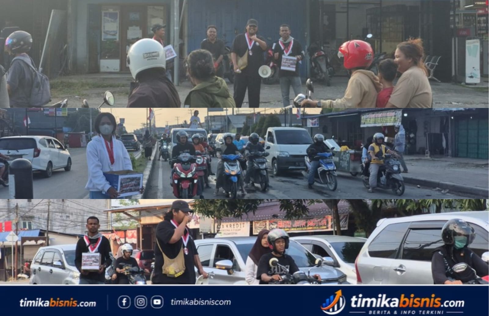 Saat Flores Menghadapi Musibah, GMNI Mimika Terketuk Hati Turun ke Jalan Menggalang Harapan untuk Korban Gempa