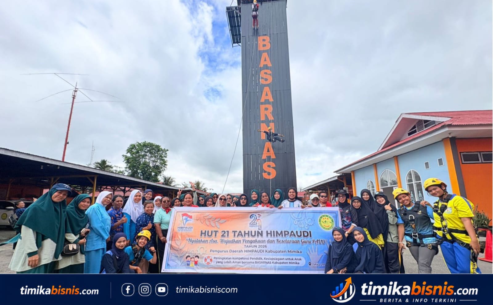 HUT HIMPAUDI KE-21, Kantor SAR Timika Berikan Pelatihan Pertolongan Pertama dan Praktik Heli Rappeling
