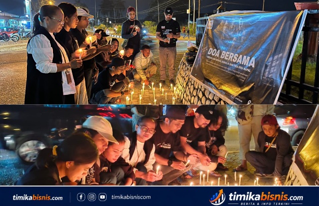 Jurnalis Mimika Nyalakan Lilin Harapan untuk Rekan Seprofesi yang Hilang di Krakatau