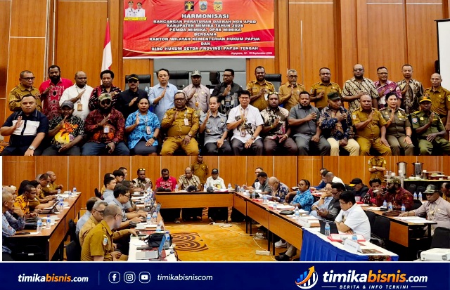 Bappemperda DPRK Mimika dan Pemkab Mimika Harmonisasi 10 Raperda Non-APBD