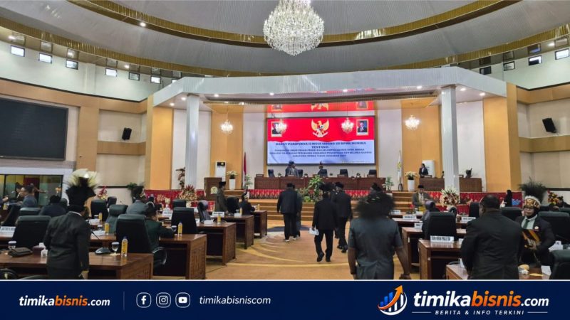 Rapat Paripurna II Masa Sidang III DPRK Mimika Tentang Pandangan Umum Fraksi di skors, Ini Alasanya
