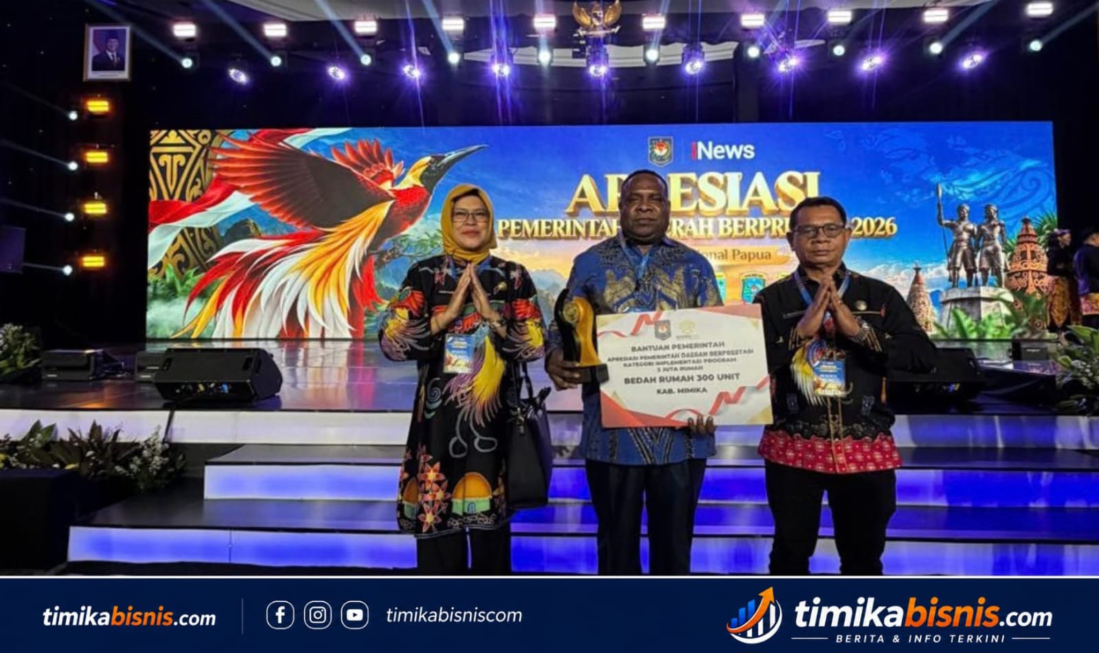 Mimika Raih Terbaik I Implementasi Program 3 Juta Rumah se-Papua, Dapat Bedah 300 Unit