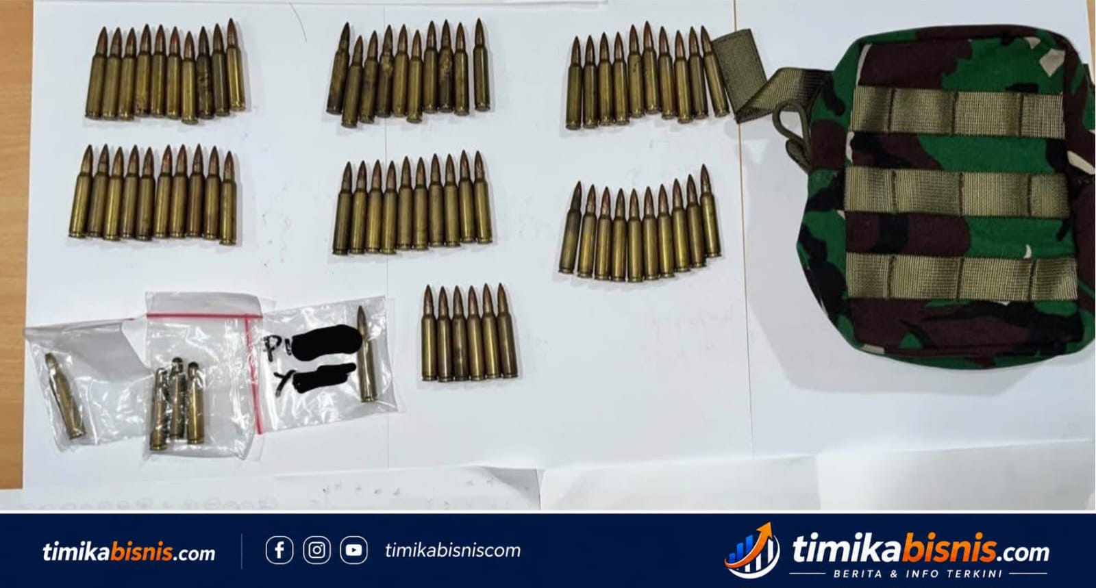 Satgas Damai Cartenz Amankan Tiga Orang Terkait Peredaran Amunisi Ilegal di Timika