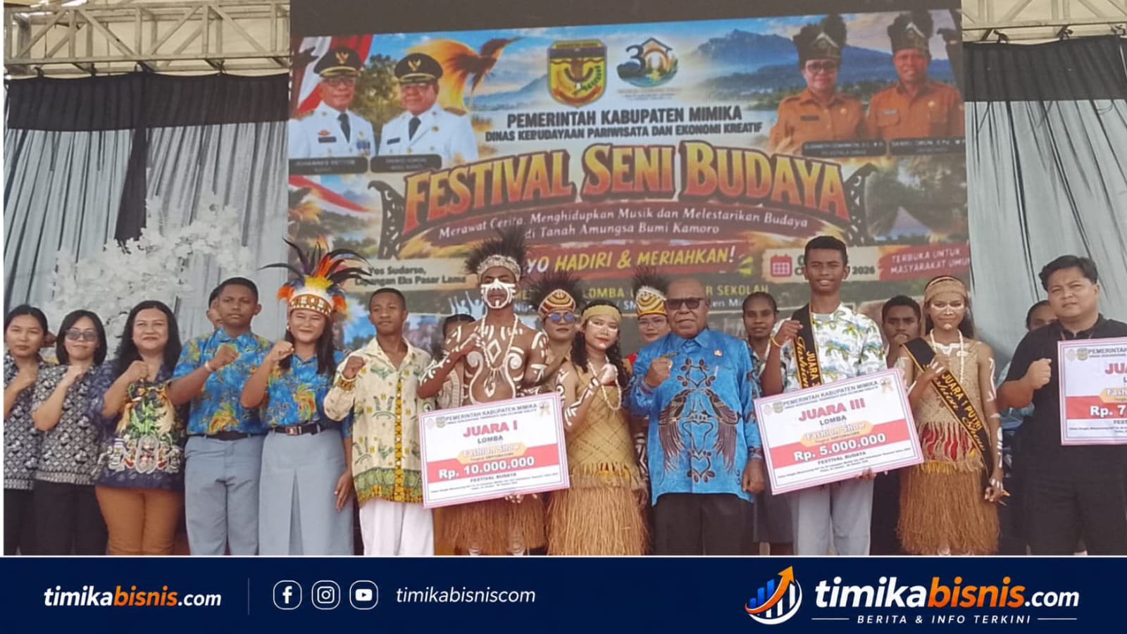 Festival Seni Budaya Mimika Berakhir, Wabup Ajak Masyarakat Lestarikan Budaya