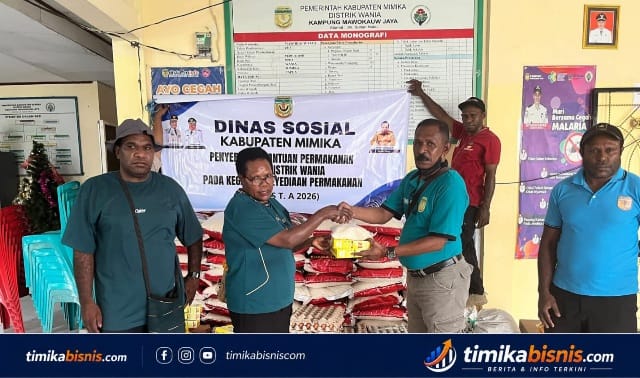 Dinsos Mimika Salurkan 480 Paket Bantuan Permakanan untuk Tujuh Kelurahan dan Kampung di Distrik Wania