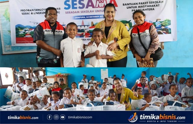 Perluas Manfaat Program SESAMA, Pertamina Kembali Salurkan Perlengkapan Sekolah Bagi Ratusan Siswa di Sentani