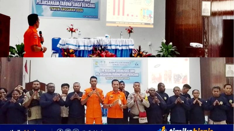 Dinsos Mimika Sosialisasikan Peran Tagana, Perkuat Kesiapsiagaan Hadapi Bencana