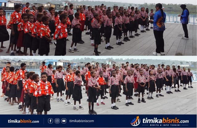 Terdampak Asap, SD Negeri Amamapare Tetap Gelar Pembelajaran Tatap Muka Dua Kali Sepekan
